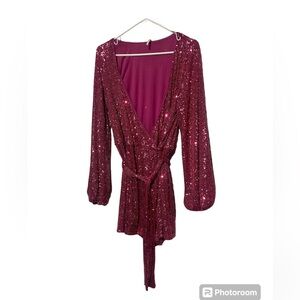 Free People Sequin Romper size S